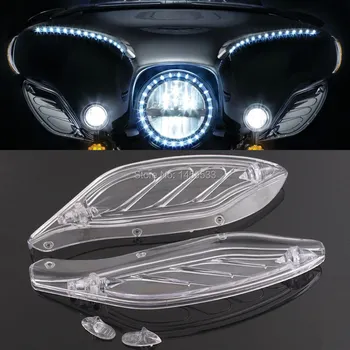 

Motorcycle Clear Adjustable Side Wing Windshield Air Deflector Fairing For Harley Touring Electra Glide 1996-2013 2010 2011 2012