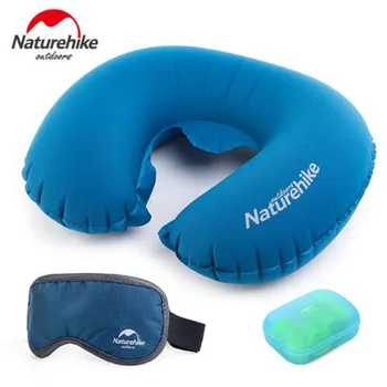 

Naturehike NH16T012-T 3pcs Set Travel Sleeping Anti-noise Earplugs Eyeshade U Inflatable Pillow Set Travel Essentials