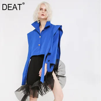 

DEAT 2020 Spring Summer New Solid Color Single Row Button Retro Trench Coat Short Coat Leading The Fashion Trend WI118