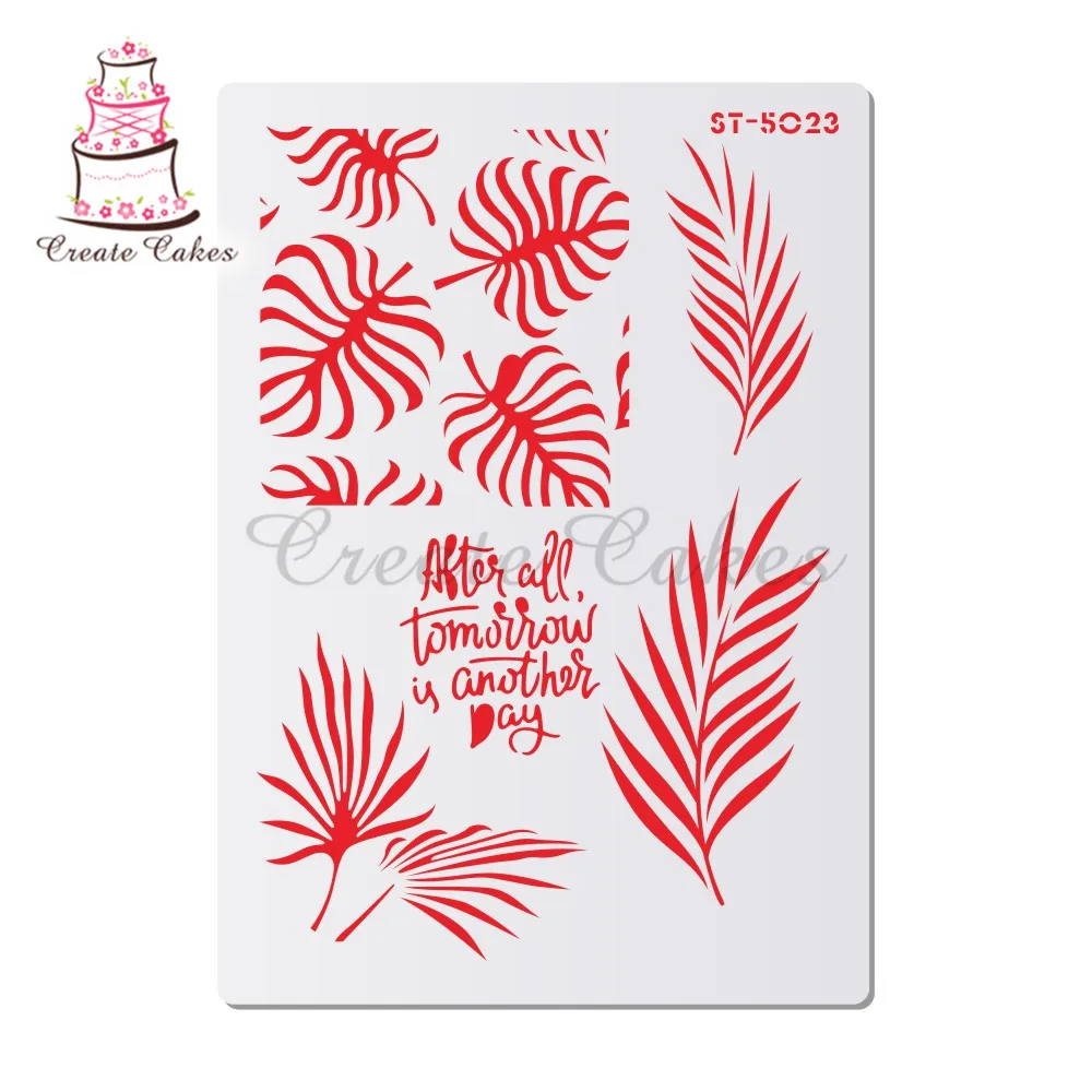 

Plant Leave Stencils For Walls Painting Scrapbooking Stamp Album Decorative Embossing DIY Craft Paper Card Flower Template