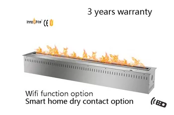 

48 inch Long Remote control silver or black smart ethanol wall mount electric fireplace