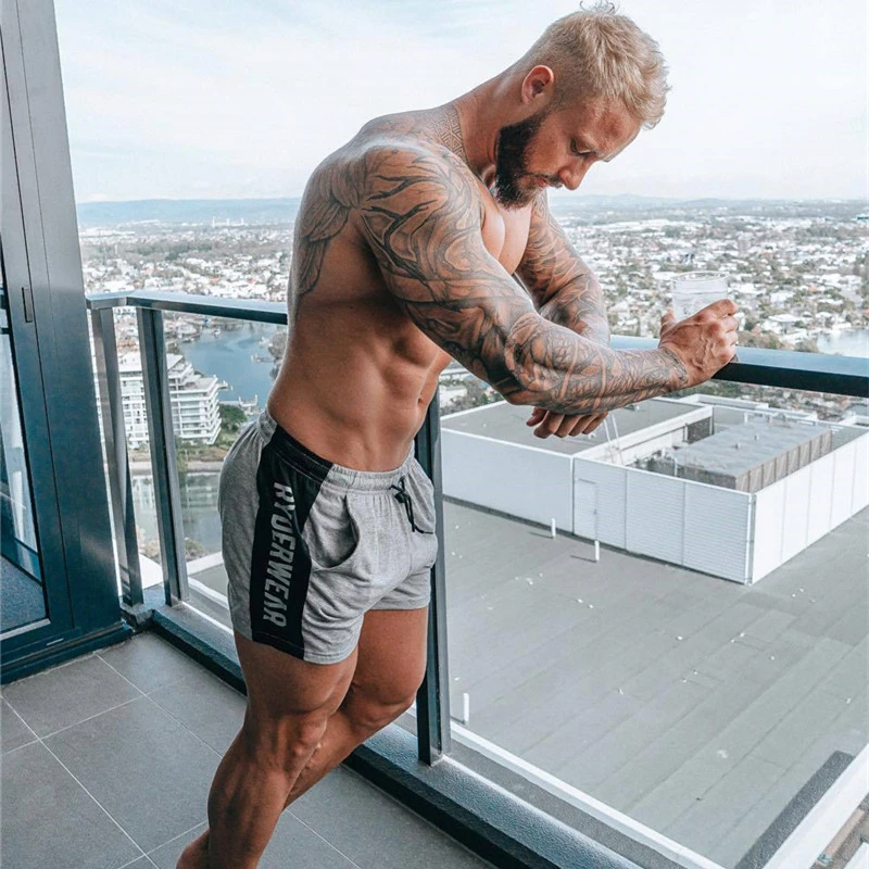

New Fashion Men Sporting Beaching Shorts Trousers Cotton Bodybuilding Sweatpants Fitness Short Jogger Casual Gyms Men Shorts