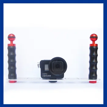 

Handheld Handle Hand Grip Stabilizer Rig Underwater Scuba Diving Dive Tray Mount / LED Light for Go pro Camera SJCAM Smartphone