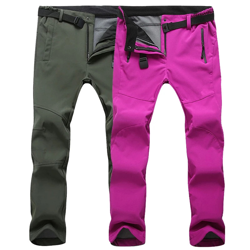 Mountainskin Pantalon Impermeabl Para Hombre, Pantalón De Forro Polar Softshell Para