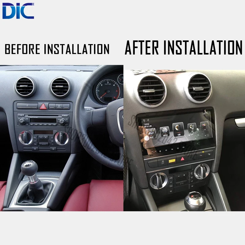 

DLC Car player android navigation GPS keep original system bluetooth steering wheel control For Audi A3 2004-2012
