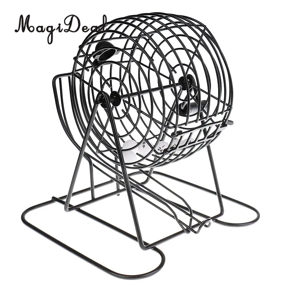Classic Bingo Cage Game with 75 Ball 150 Token Marker 18 Card Christmas Gift for Club Pub Family Camping Hiking Games Supplies