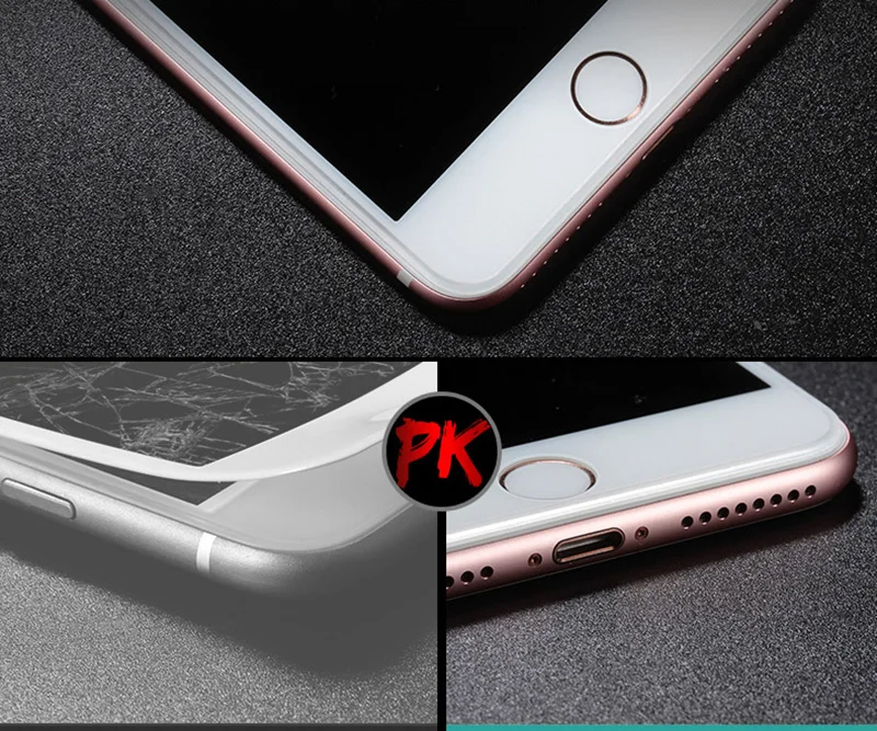 5D полное покрытие закаленное стекло для iphone X 8 7 6 6S Plus закругленные края Защита