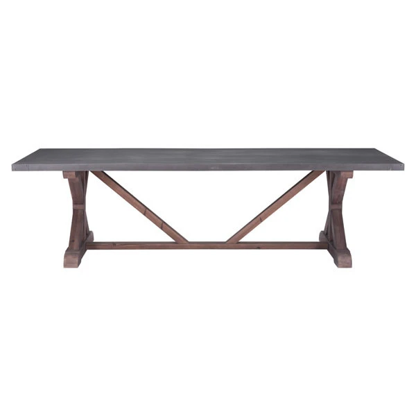 Durham Dining Table Gray & Distressed Fir (2)
