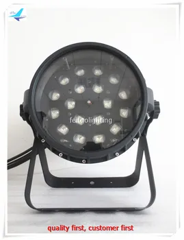 

free shipping 4pcs/lot Power Strobe ZOOM 18X18W Par Light Lyre Wash RGBWA UV 6IN1 Outdoor Par Can DMX Master Stage DJ Disco Luce