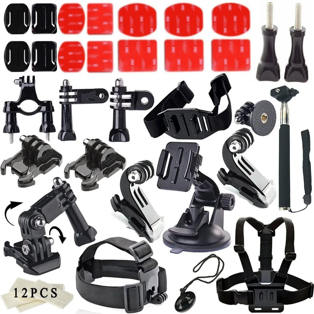 For GoPro Accessories Bundle Kit For Gopro Hero 4 Gopro 3+ 3 2 1 Bike
