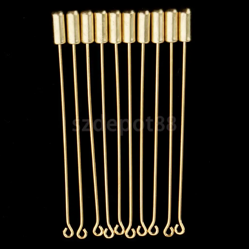 20 Piece Wholesale Handmade Copper Men Women's DIY Collar Lapel Hook Pad Blank Stick Pins Brooches Findings