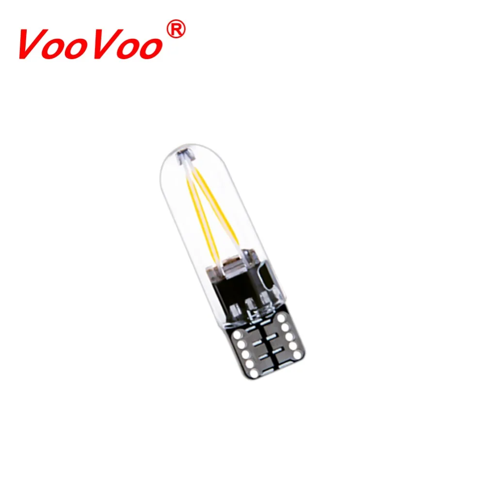 VooVoo 1 шт. W5W led T10 Cob Стекло автомобильный светильник со светодиодными нитями на