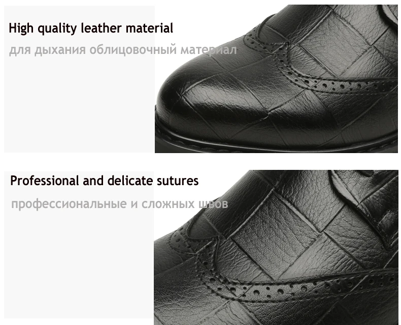 Men's Leather Casual Shoes' Formal Office Men Shoes Luxury Brand Leather Oxford Dress Shoe Lace-Up Oxford Shoes For Men Casual (9)