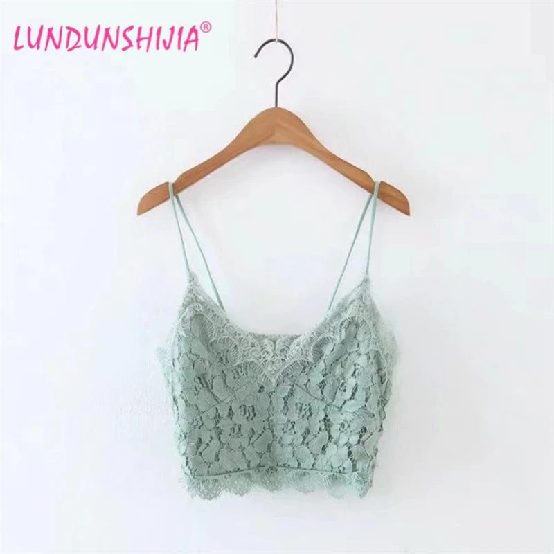 Шикарный укороченный топ женский короткий Сексуальная кружевная майка на