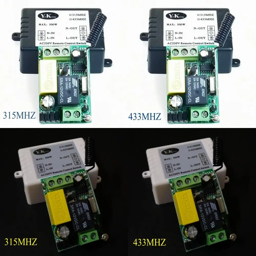  433 315 wireless remote control light switch AC 220V Input Output RF LED Bulb Lamp Strip Wireless S - 33025753822