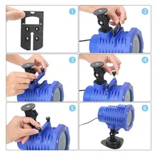 Анимированный проектор светильник 8 сменных слайдов IP65 Водонепроницаемый Ландшафтный проектор с пультом дистанционного управления для Хэллоуина