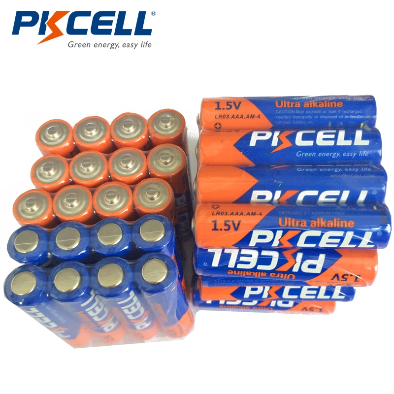 40 шт. PKCELL AAA 1 5 V батареи LR03 щелочной Батарея E92 AM4 MN2400 3A один Применение для зубных
