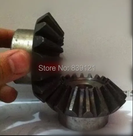 

2 moudle Metal bevel gear tooth surface quenching of 90 degrees one pair 2pieces 1:1 transmission 2M20teeth