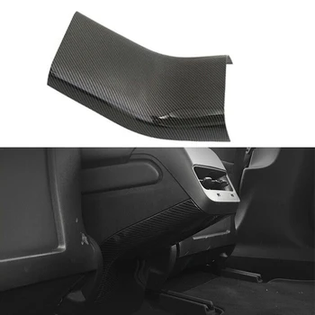 

1x Carbon Fiber Car Rear Anti-Dirty Plate Cover Trim For Tesla Model 3 2018-2019