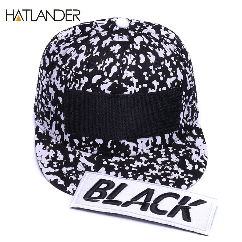 HATLANDER вышивка черные бейсболки с буквами snapback кепка 6 панелей bone gottas уличная