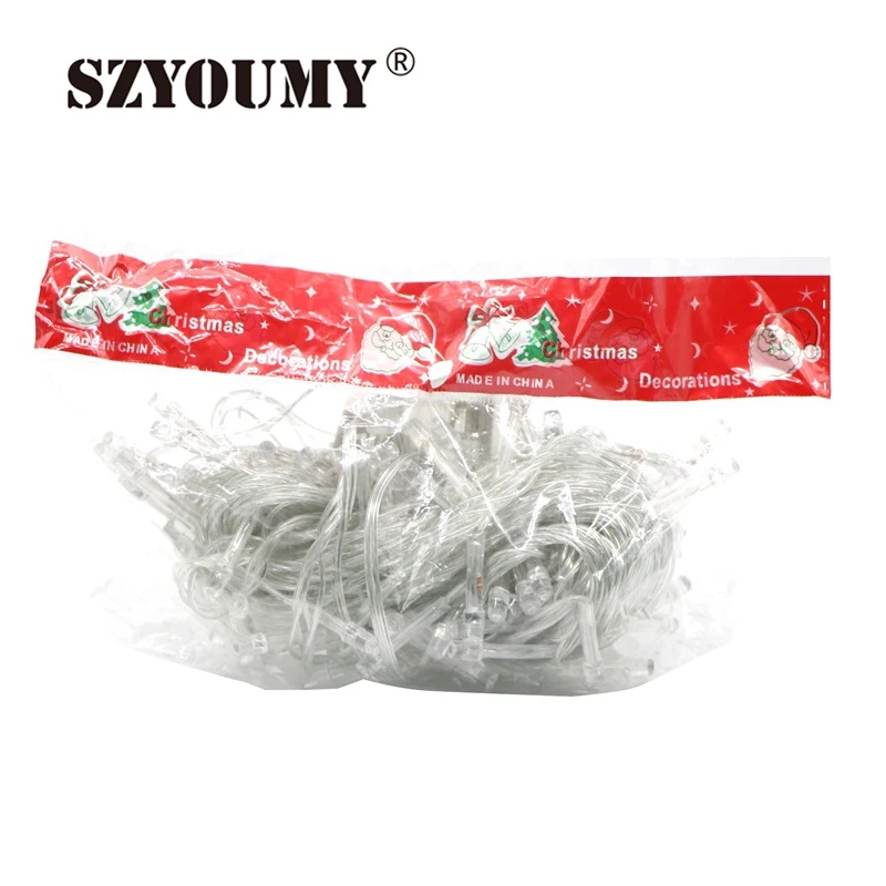 

SZYOUMY 5pcs ePacket ship Crazy Selling 10M 100 LED string Decoration Light 220V For Party Led Christmas Twinkle Lighting