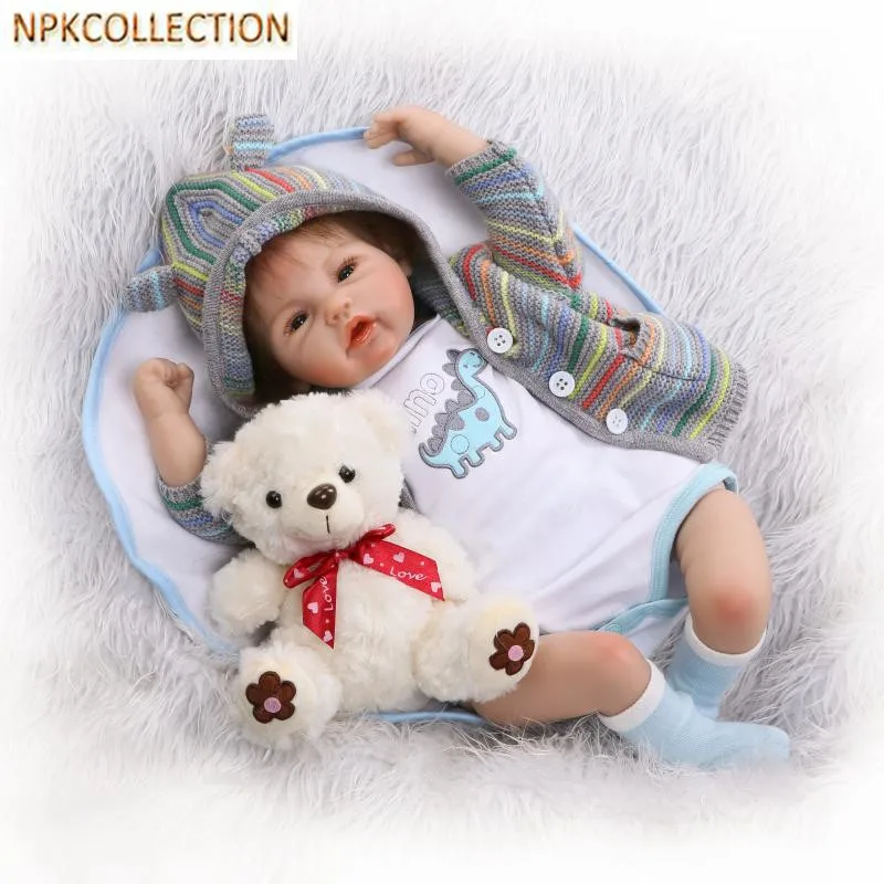 

NPKCOLLECTION 18 Inch Reborn Dolls Babies Bonecas Lifelike Silicone Newborn Dolls for Girls New Year's Toy Gift,45CM Baby Alive
