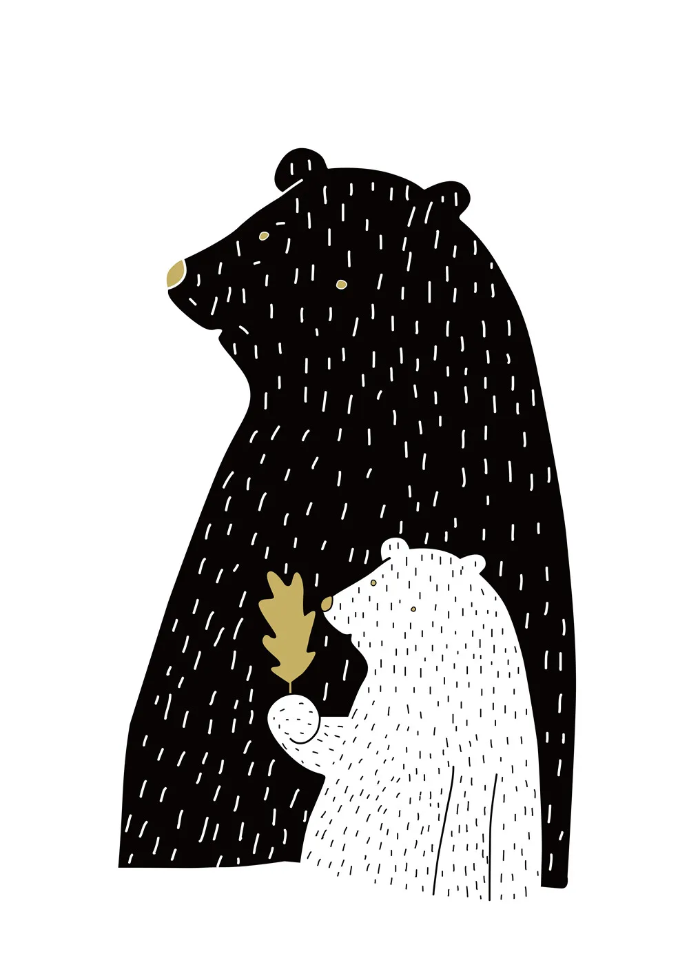 Cartoon-Bear-love-shadow-alone-Quote-Canvas-Art-Print-Painting-Poster-A4-A3-Wall-Pictures-For (1)
