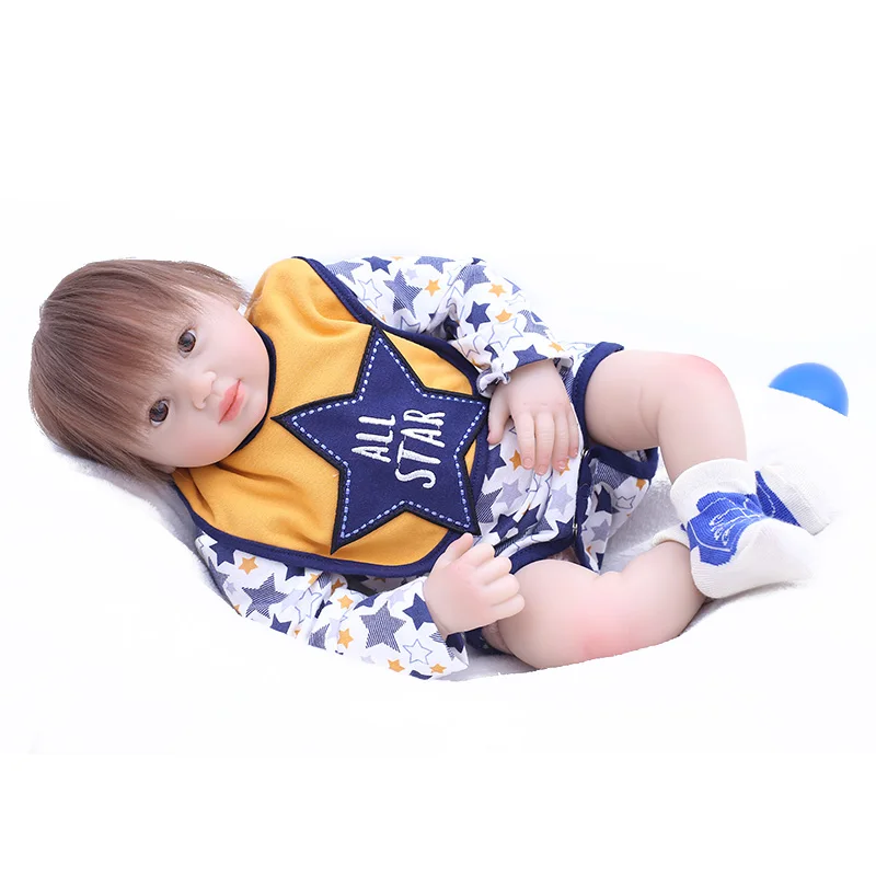 

Menino Bebes reborn 20"50cm alive cotton body silicone reborn baby dolls toys for girls child birthday gift newborn baby boneca
