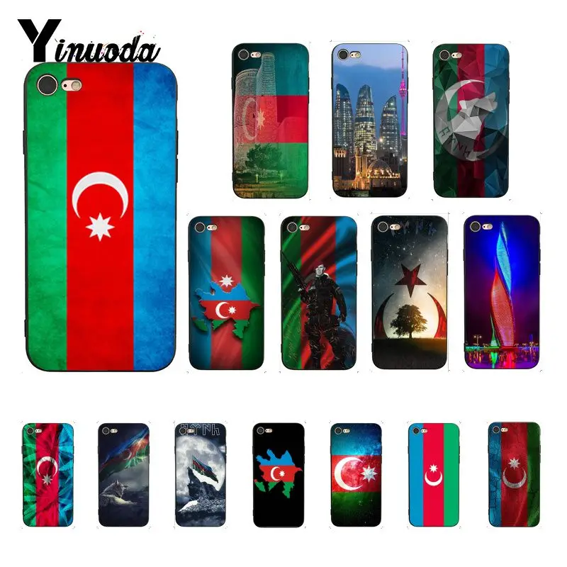 Yinuoda azerbaiana buta flag Красочный милый чехол для телефона iPhone 8 7 6 6S 6Plus X XS MAX 5 5S SE XR 10 Чехол