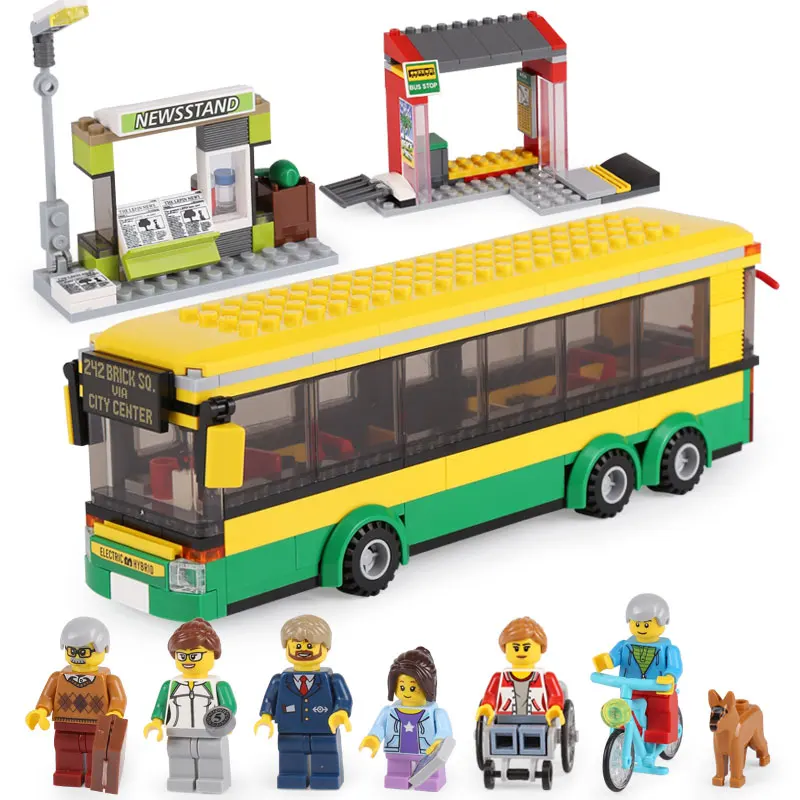Lepin 02078 City Series Town Bus Station Set Compatible legoing 60154 Building Blocks Bricks Educational Birthday Toys Gifts Lepin 02078 City Series Town Bus Station Set Compatible legoing 60154 Building Blocks Bricks Educational Birthday Toys Gifts