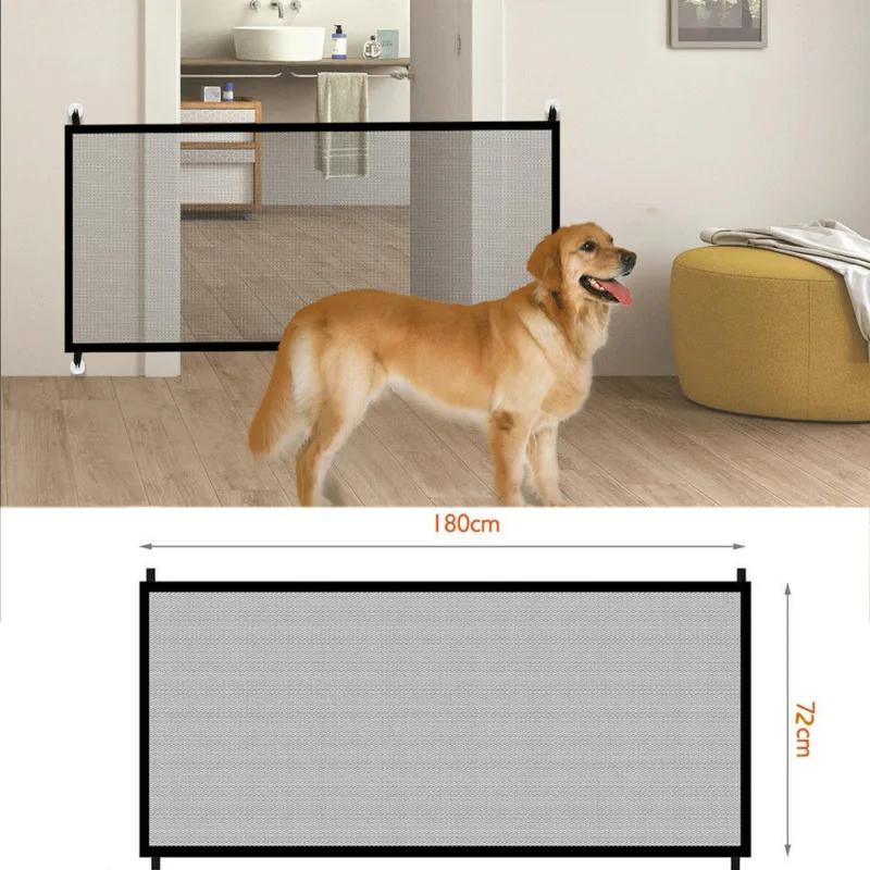 

Foldable Pet Dog Cat Safe Magic Gate Safety Guard Isolated Gauze Fence Home