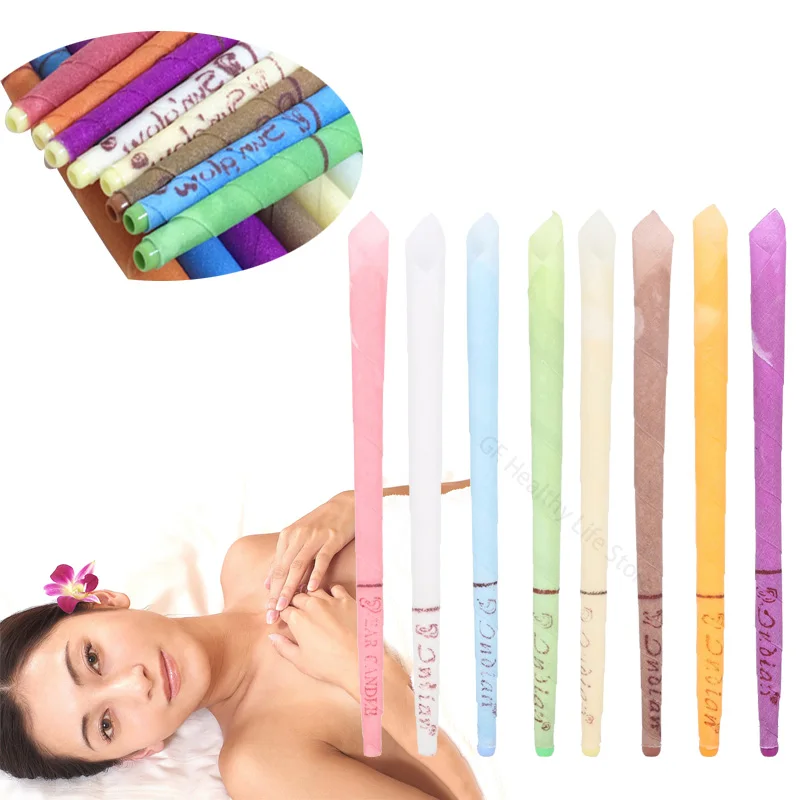 

10Pcs/set Ear Wax Cleaner Removal Indian Coning Fragrance Ear Candles Healthy Care Ear Care Random Color Ear Cleaning Tools