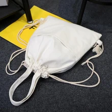 Ручная работа, хлопковая Холщовая Сумка на шнурке, школьный рюкзак, Пляжная Спортивная Танцевальная сумка для покупок, сумка через плечо, Новое поступление