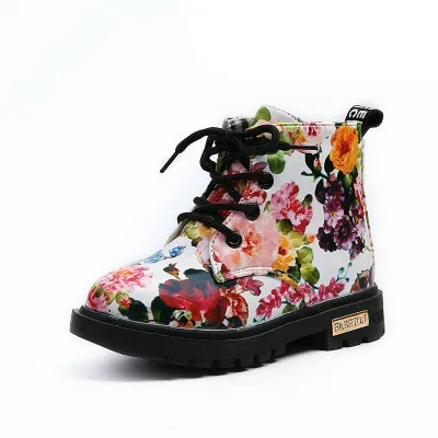 Коричневый Children's Baby Girl Boots Winter New Arrivals Snow Boots Children's Shoes Children Patent Leather Kids Boy Boots Size 21-30 - Цвет: Коричневый