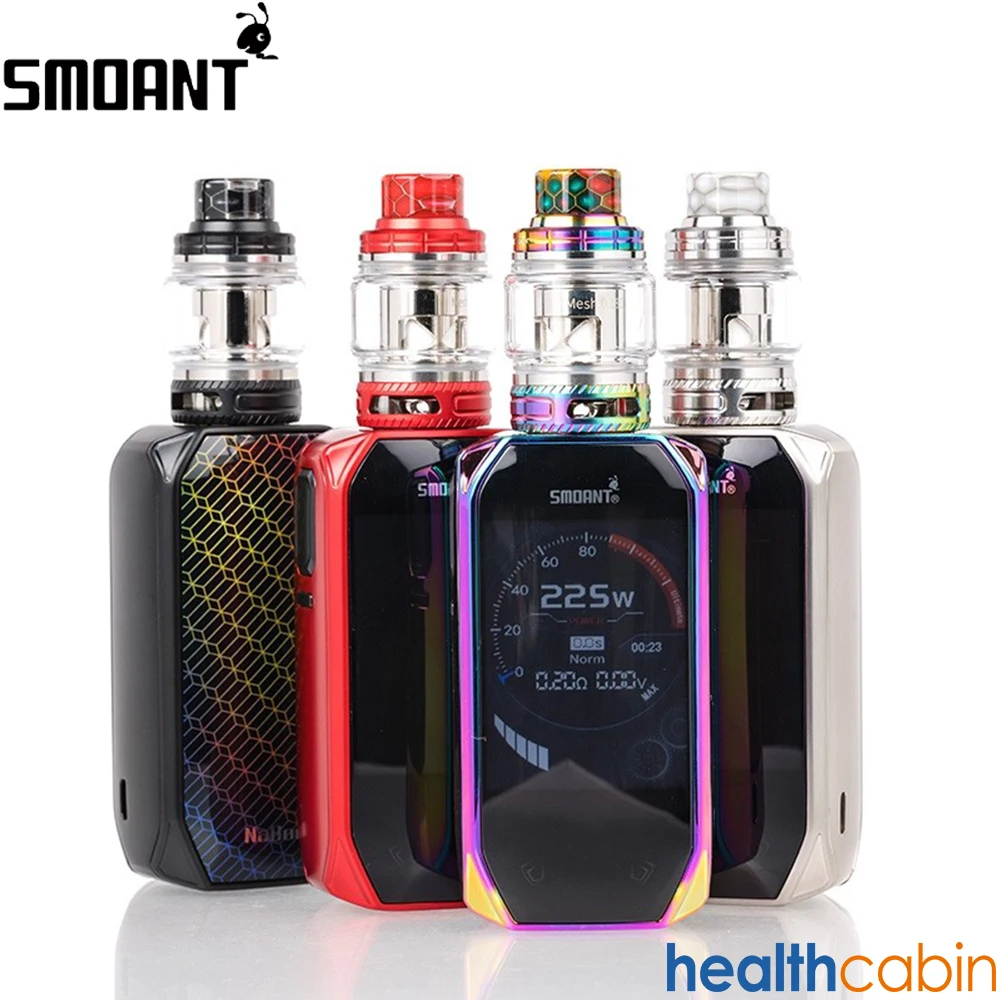 

Smoant Naboo 225W TC Box Mod Kit 4ml Vaporizer Updated Ant225 Chipset 2+1 UI Options Electronic Cigarette Kit VS Taggerz Cylon 1