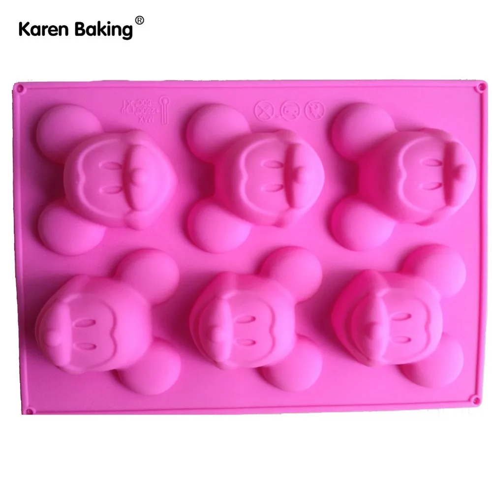 

Mickey Mouse Silicone Cake Muffin Molds Cupcake Pan Soap B022