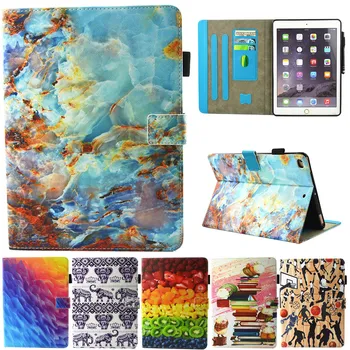 

for Apple ipad Air 2 Ipad6 9.7inch Tablet Case PU Flip Leather Stand Basketball Fruits Marble Cover for ipad 6 Air2 Fundas Coque