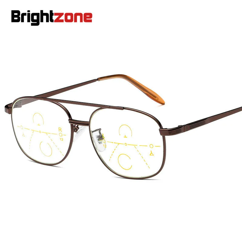 Brightzone See Far and Near Metal Full Rim Progressive Presbyopic