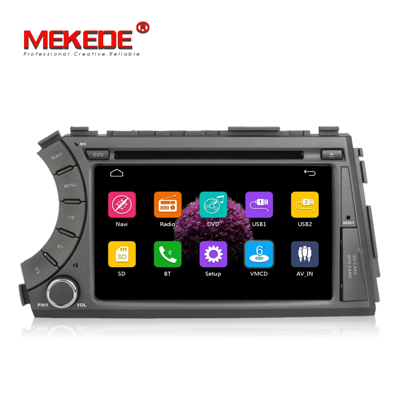 Discount Factory price 2DIN CAR dvd player GPS For Ssang yong Ssangyong Actyon Kyron 2005-2013 bluetooth radio SWC Free Navitel MAP MIC 1