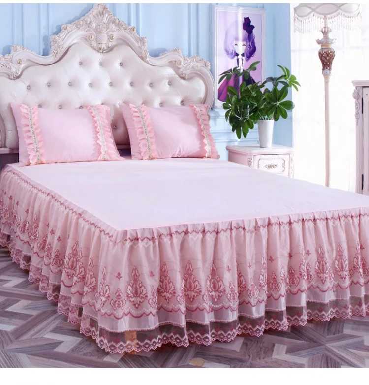 Новинка, кружевная юбка для кровати, модная версия, односпальная двуспальная кровать, покрывало, красивая изящная простыня