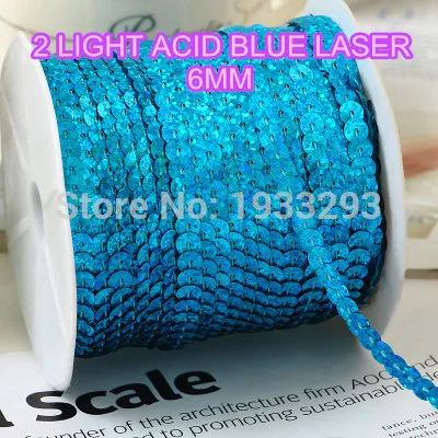 Striscia Di Paillettes Piatte Per Fai-da-te - 6mm X 100 Iarde (91m), Colore Bianco, Per Cucito E Decorazioni