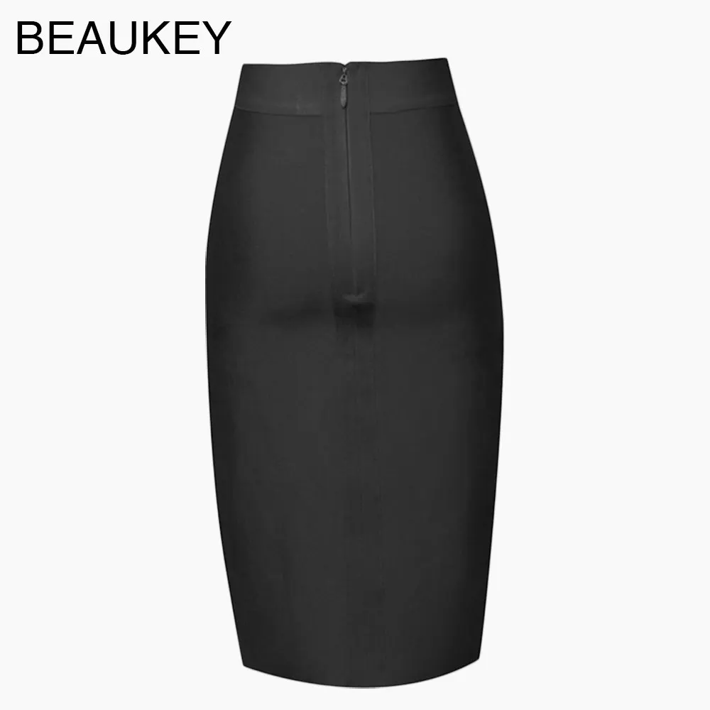 BEAUKEY Черный Простые однотонные вискозная трикотажная повязка Высокая Талия