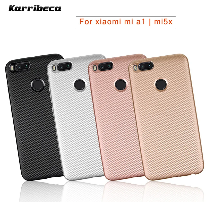 carbon fiber silicone case xiaomi mi a1 (1)