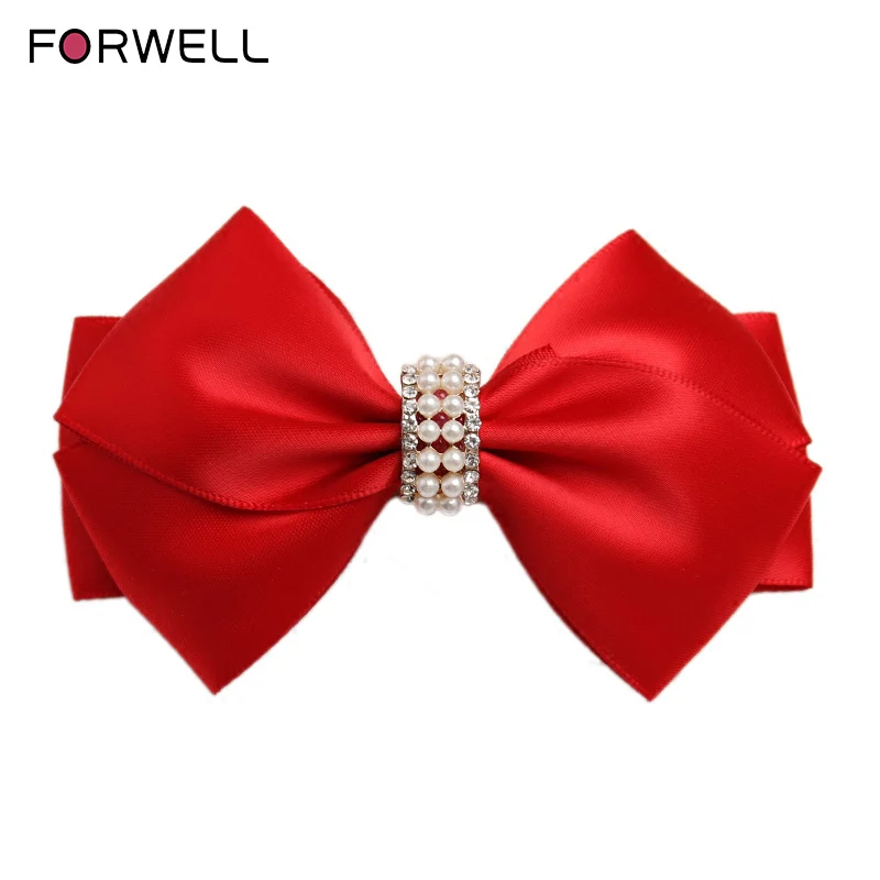 

FORWELL DIY Handmade Hairpins Hair Accessories For Women Girls Red Compound Bow Knot Hair Clip Hair Ornaments Clip Headwear