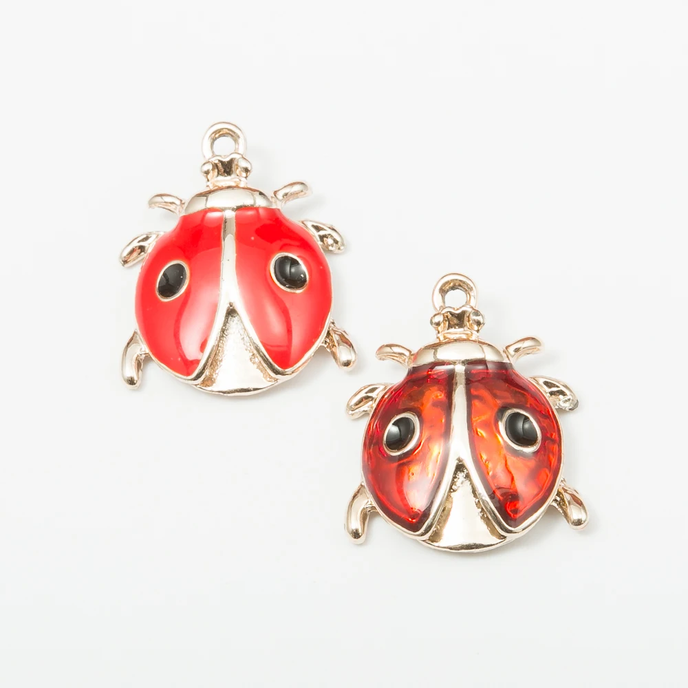 

12pcs ladybug Vintage zinc alloy metal pendant charms for diy jewelry making 4520