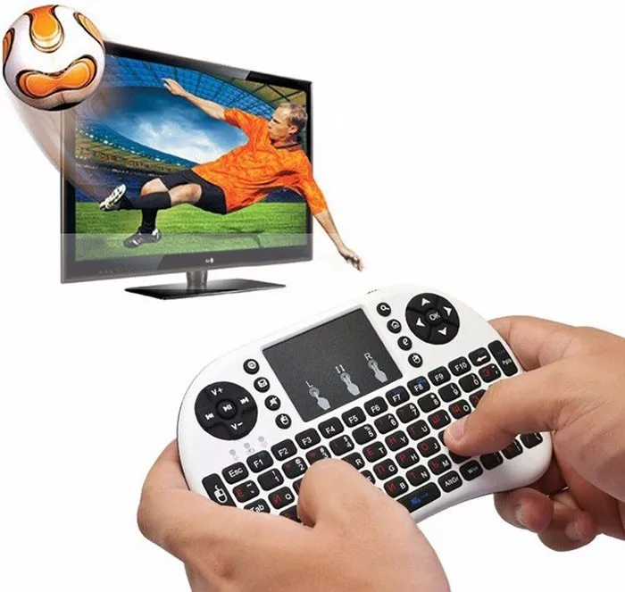 P 2 в 1 Русский Мини i8 2,4G беспроводной геймпад воздушный набор с клавиатурой и мышью контроллер ПК Google Android Smart Touch для ТВ-приставки