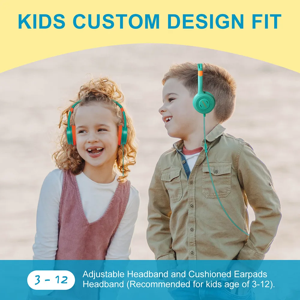 ONIKUMA M100 Kids Headphones casque PC Over-Ear Children Headset with Microphone for PS4 GamepadXbox OnePhone (9)