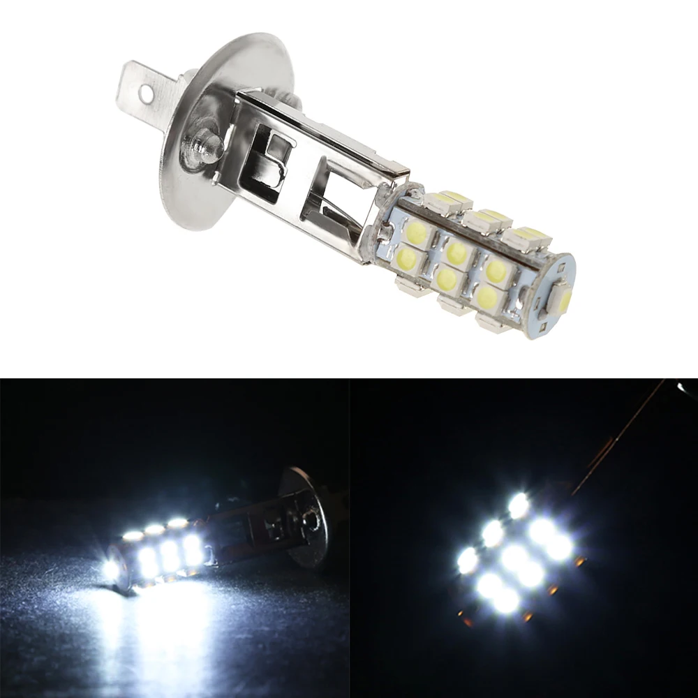 

2Pc High Power H1 HID 25 SMD LED Headlight Lamp Bulb Fog Xenon Pure White Bright 6000K