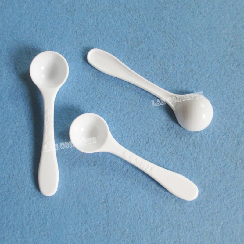 1 gram Plastic Measuring Scoop 1g Spoon for medical powder white 200pcs