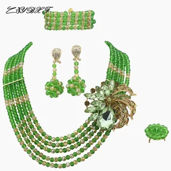 

Charming African Beads Jewelry Sets Nigerian Wedding African Crystal Beads Jewelry Set HD1636